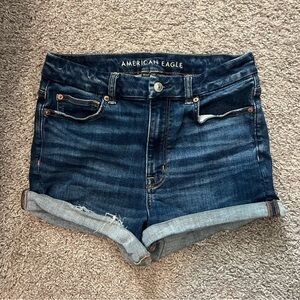 dark wash american eagle jean shorts - 6